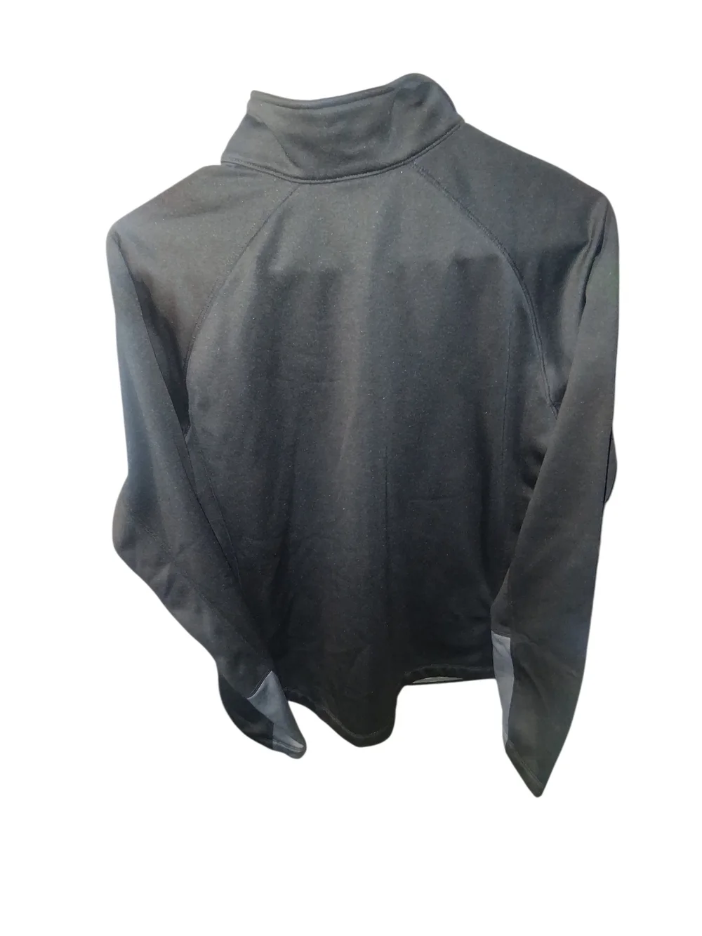 The North Face Men's Black Quarter-zip Pullover Jacket with Blue Accents